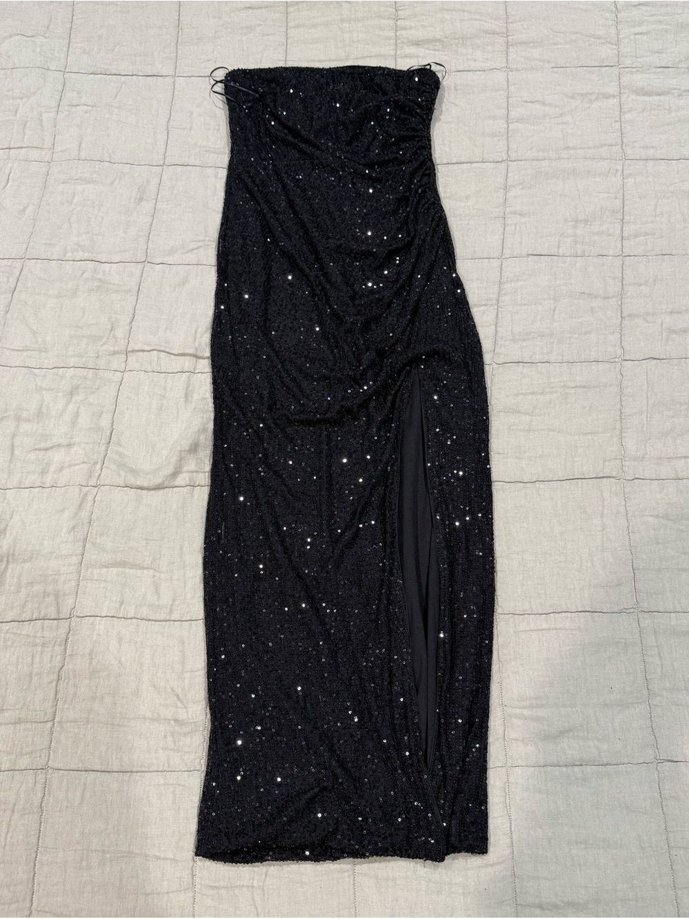 Hello Molly Nights In Paris Maxi Dress Black Sequin - L